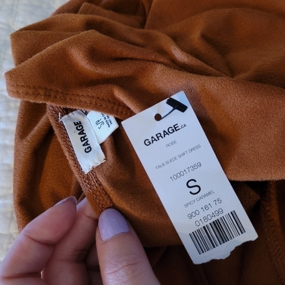 Nwt small faux suede shift dress high neck garage - Picture 10 of 12